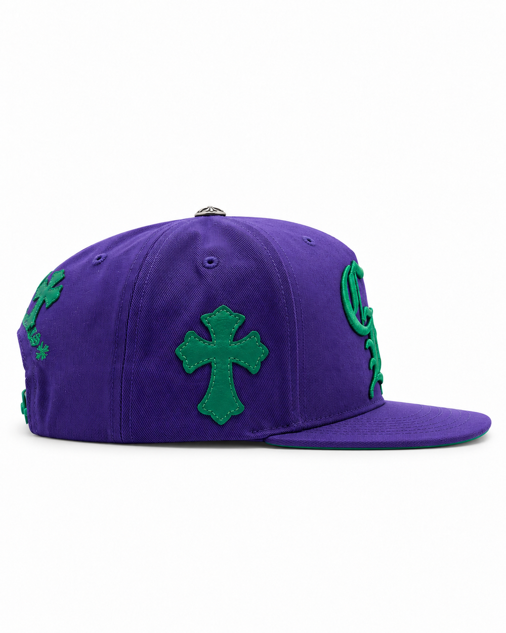 Chrome Purple Cross Patch Baseball Hat