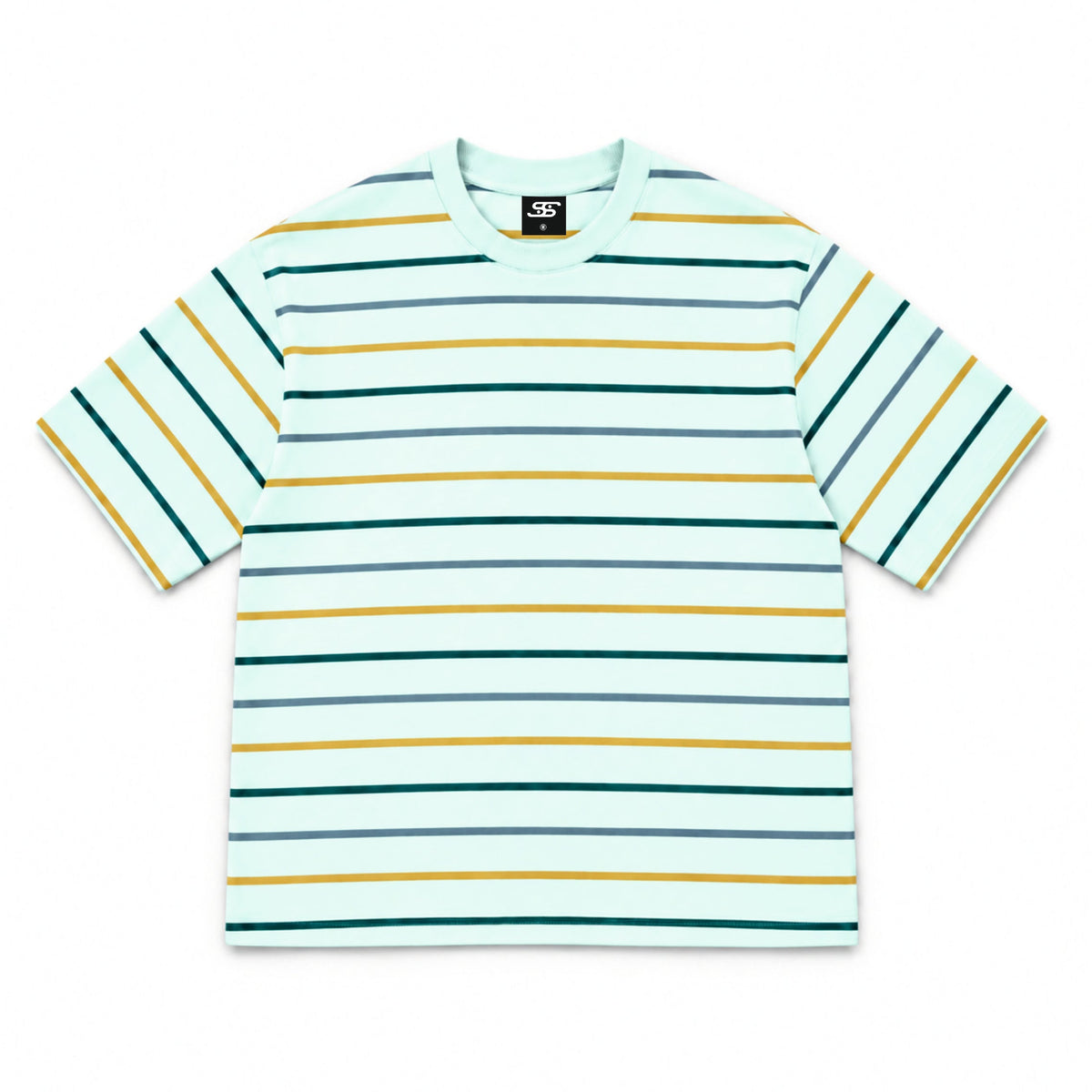 Aqua Blue Stripes Tshirt